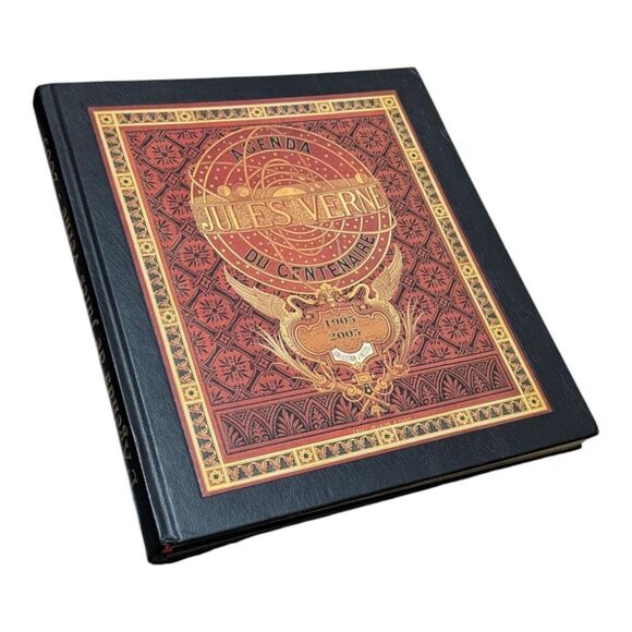 Jules Verne Centenary Agenda 1905-2005 Hardback Hardcover Gold Trim‎ Pages Art - Picture 1 of 6
